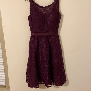 Marina A-line Lace Purple Dress